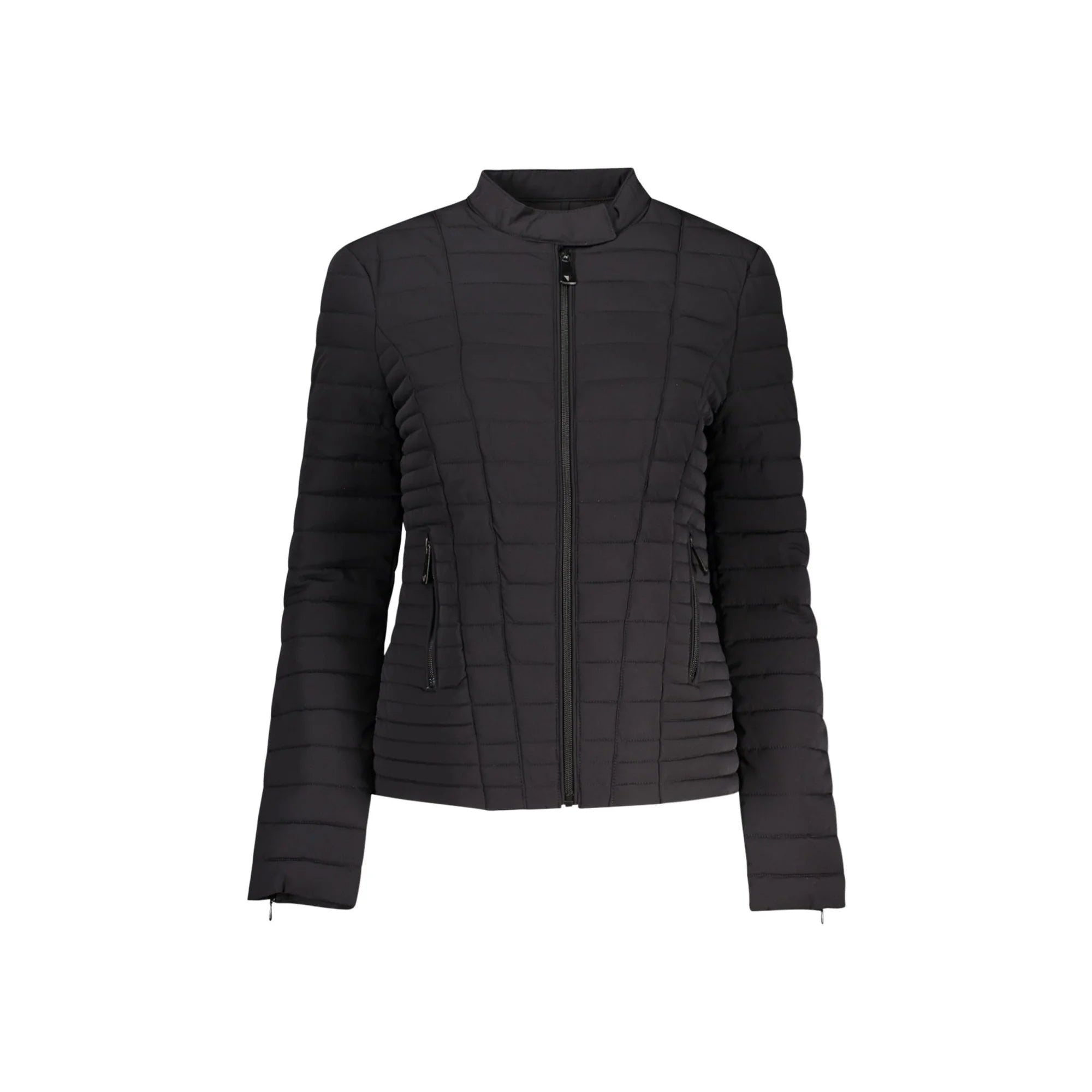 Guess Jeans Giubbotto Maniche Lunghe Donna Neri Zip Logo Giubbotti e Giacche Nero - foto prodotto